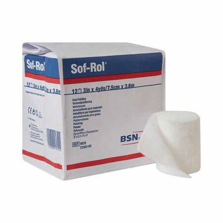 Sof-Rol Cast Padding Undercast 3 Inch X 4 Yard Rayon NonSterile, 72PK 9033